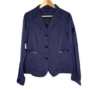 Piquadro navy blue rain coat / wind breaker Womens Sz 44 / US L